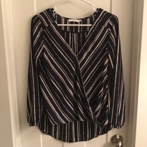 Nordstrom Lush Twist Front Woven Blouse